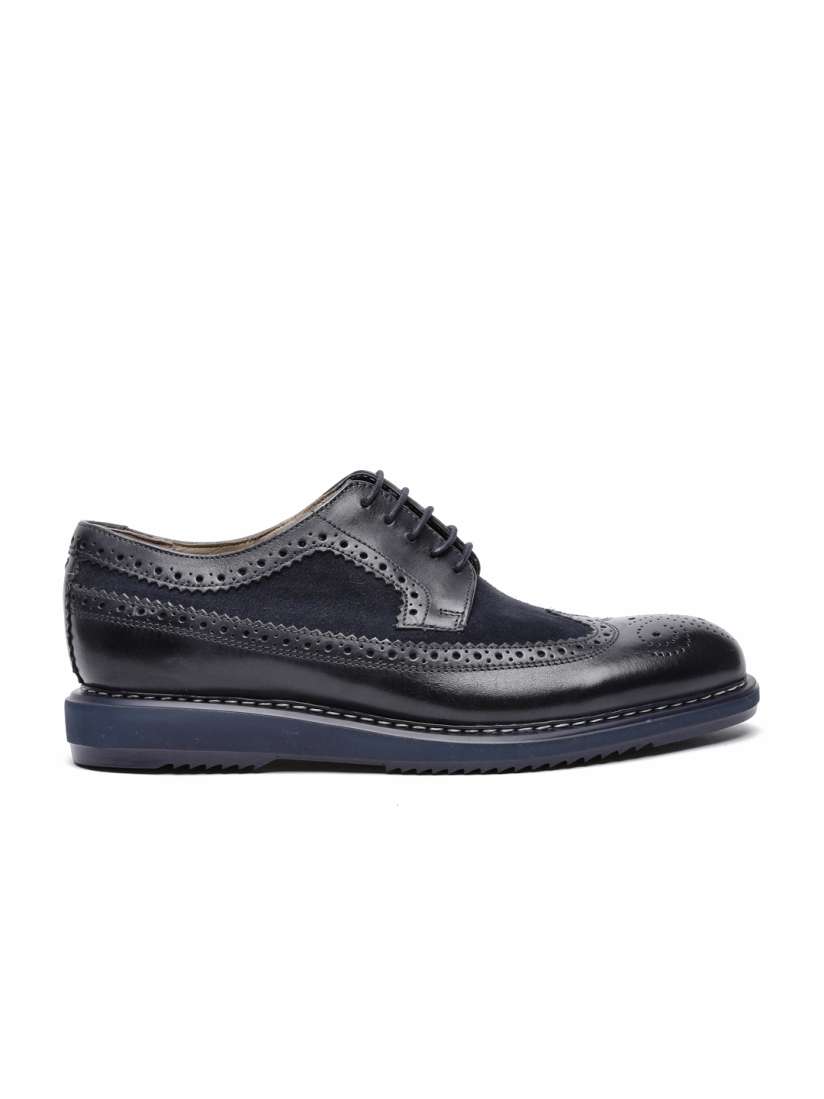 Clarks navy brogues online