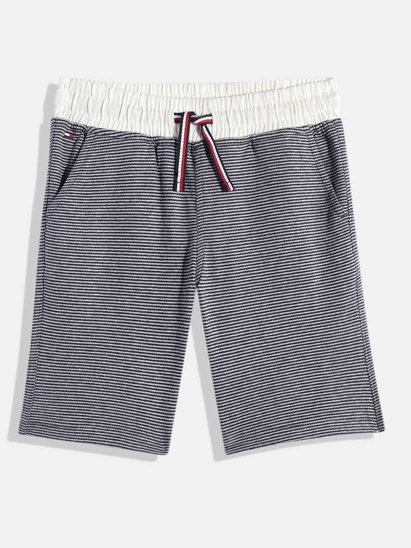 Buy Tommy Hilfiger Boys Striped Pure Cotton Shorts Shorts for