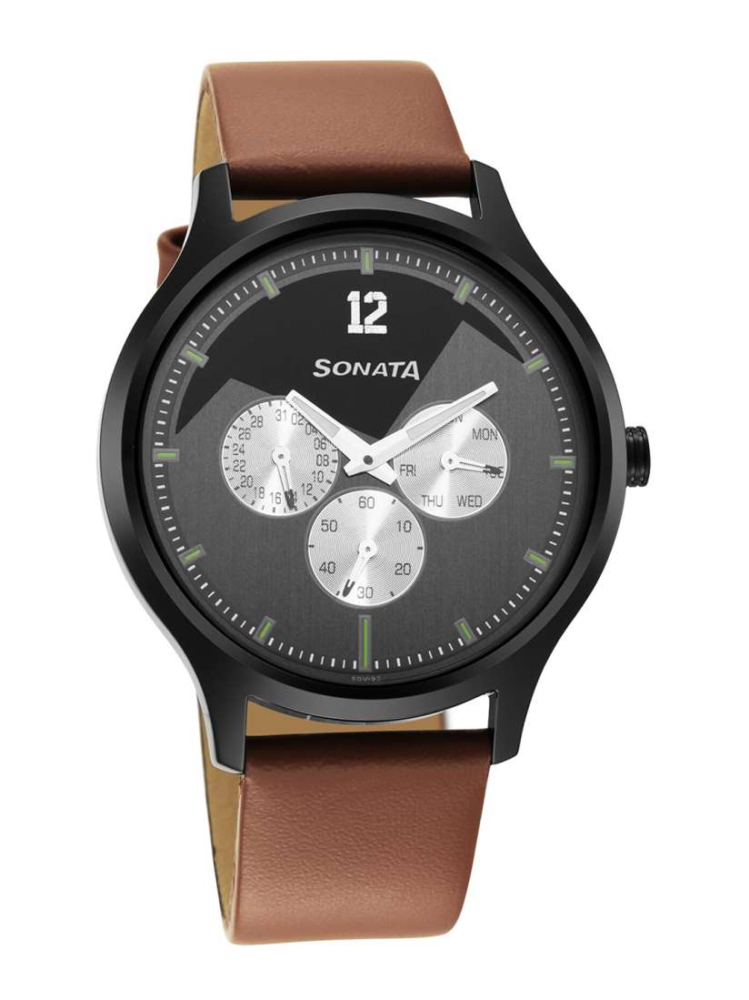 Sonata belt watches for mens cheap