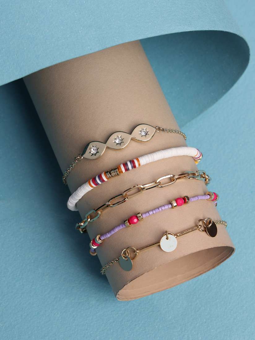 Red charm bracelet top