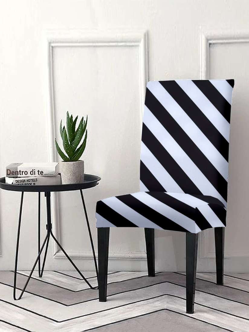 Black and white striped chair covers 2025