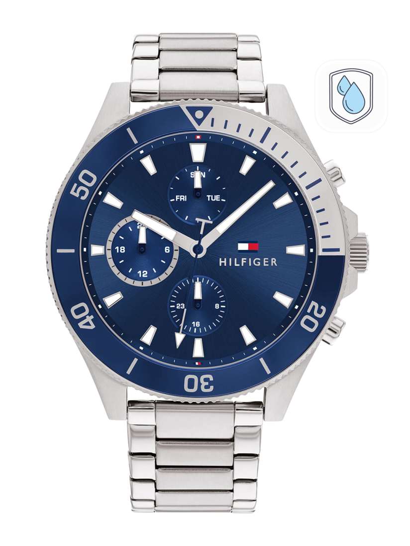 Buy Tommy Hilfiger Men Blue Dial Silver Toned Stainless Steel Bracelet Style Straps Analogue Watch TH1791917 Watches for Men 16549312 Myntra