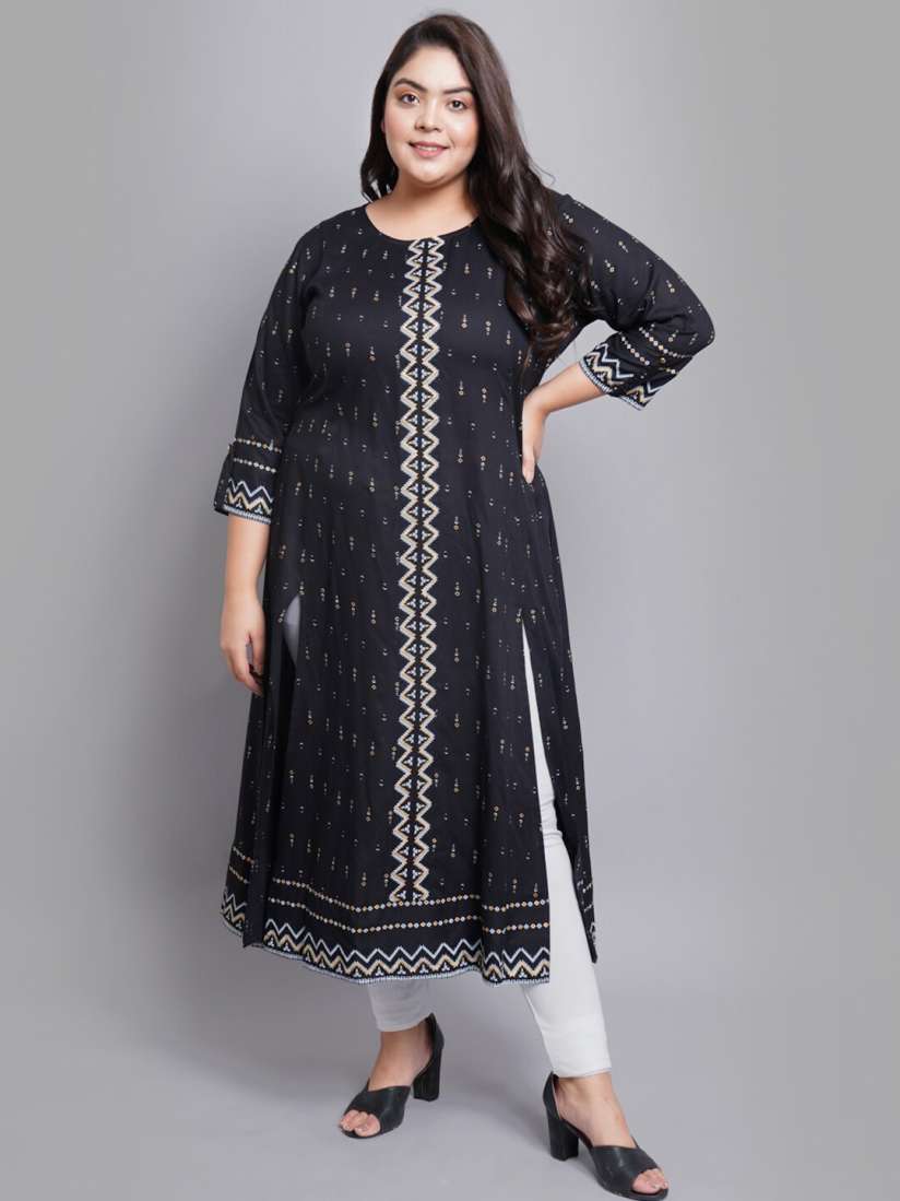 Myntra black kurta hot sale