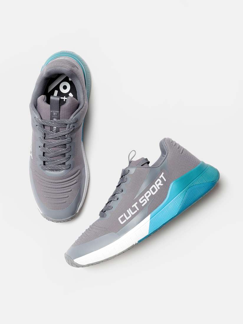 Grey training shoes top