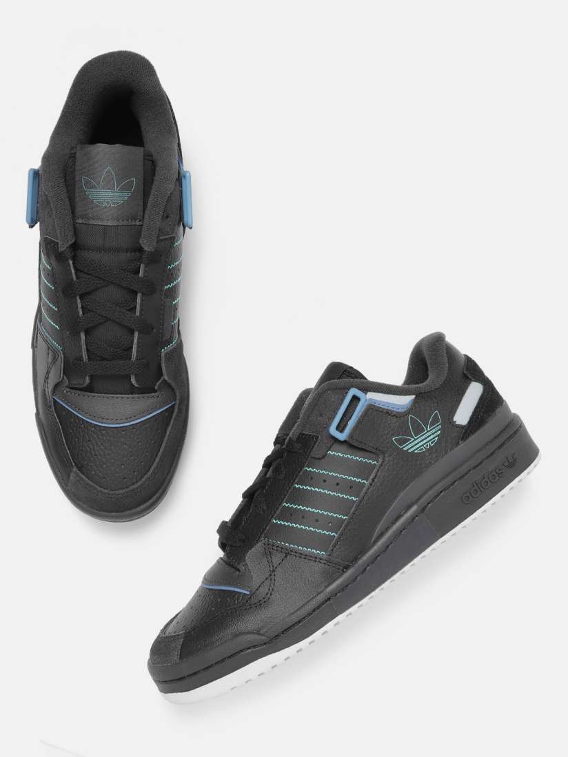 Buy ADIDAS Originals Men Black Perforated Leather Forum Exhibit Low Sneakers Casual Shoes for Men 16558252 Myntra