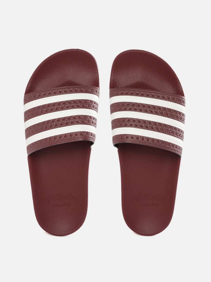 Adidas red sliders deals