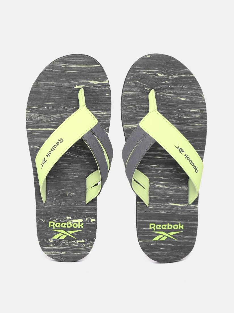 Buy Reebok Men Grey Green Colourblocked Thong Flip Flops Flip Flops for Men 16559892 Myntra