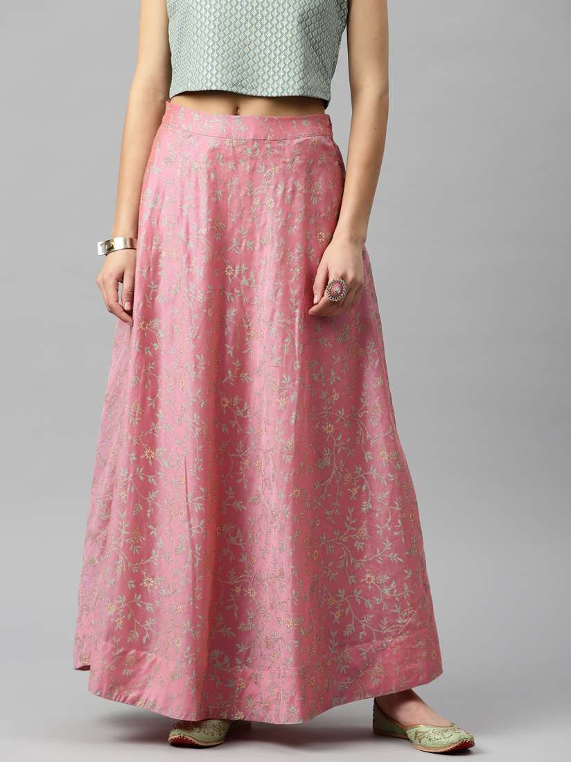 Buy Global Desi Women Woven Design Flared Maxi Skirt Skirts for Women 16559992 Myntra