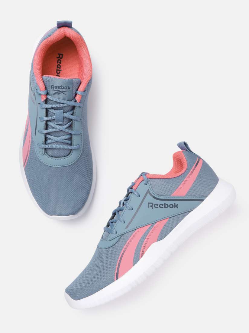 Reebok pink and blue shoes shop