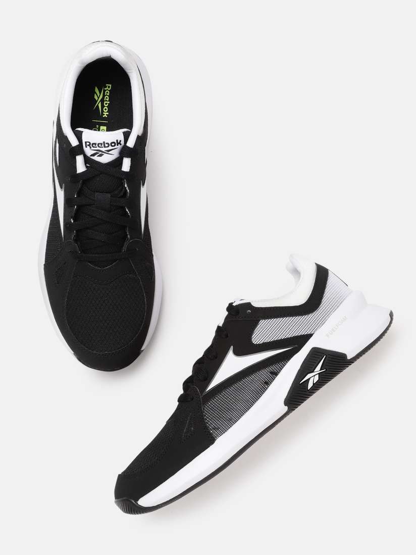 reebok black and white shoes