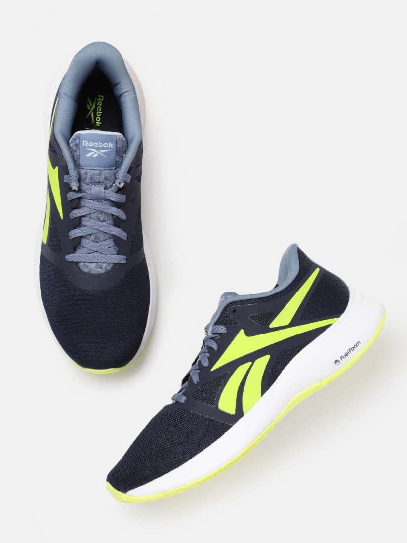 Buy Reebok Men Navy Blue Lime Green Woven Design Runner 5.0 Shoes Sports Shoes for Men 16561512 Myntra