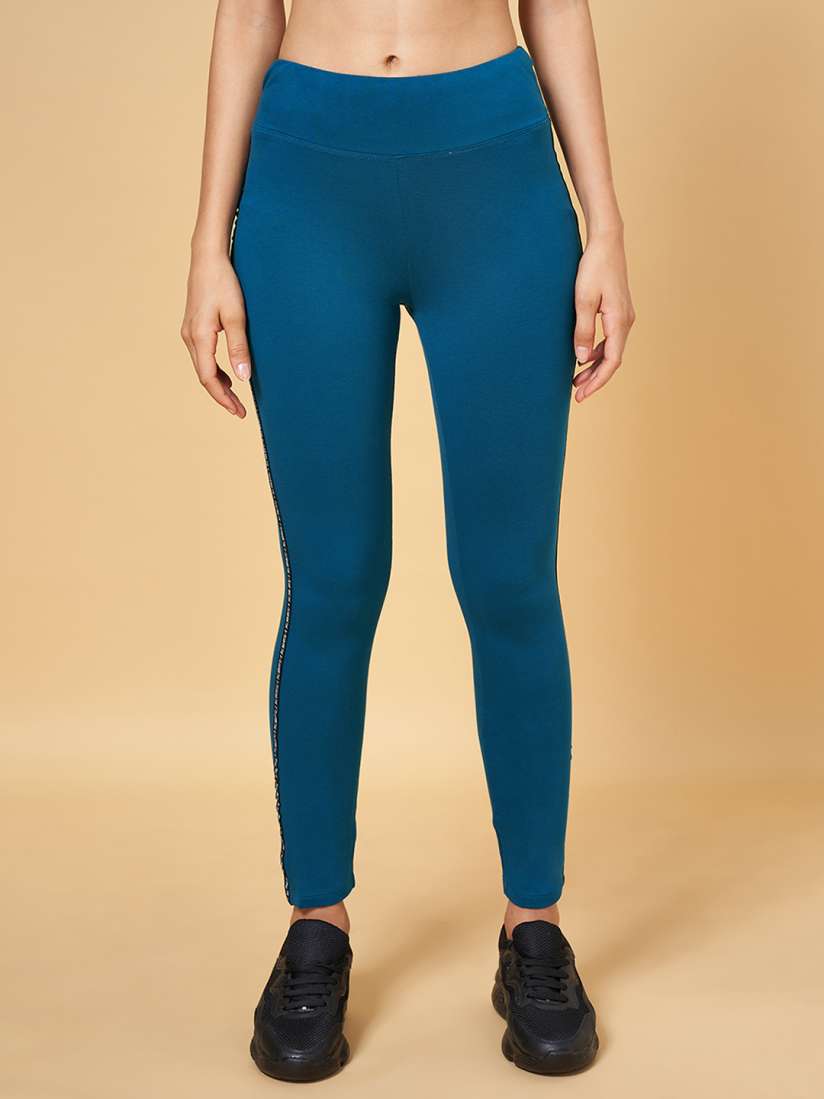 Buy Ajile by Pantaloons Women Teal Blue Solid Tights Tights for Women 16561590 Myntra