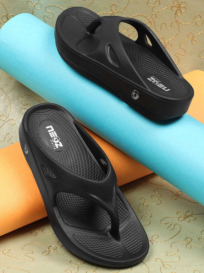 Buy NEOZ Women Black Solid Thong Flip Flops Flip Flops for Women 16564192 Myntra