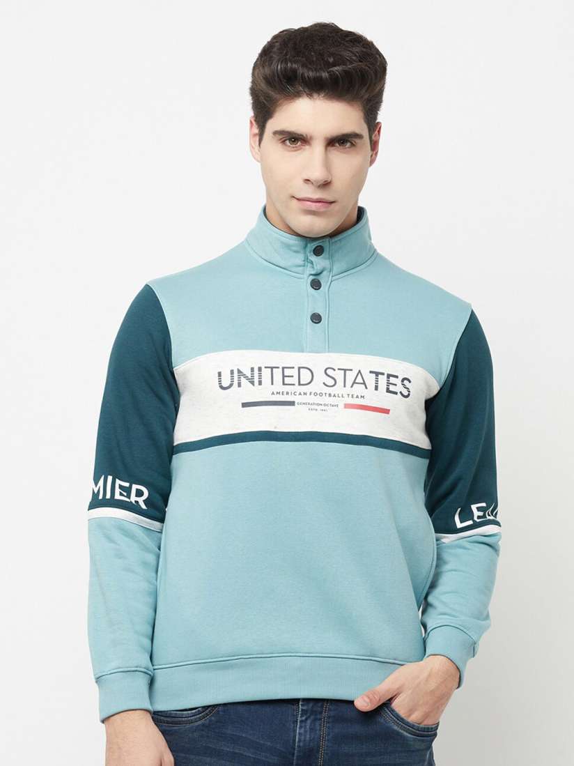 Buy Octave Men Blue Printed Sweatshirt Sweatshirts for Men 16567754 Myntra