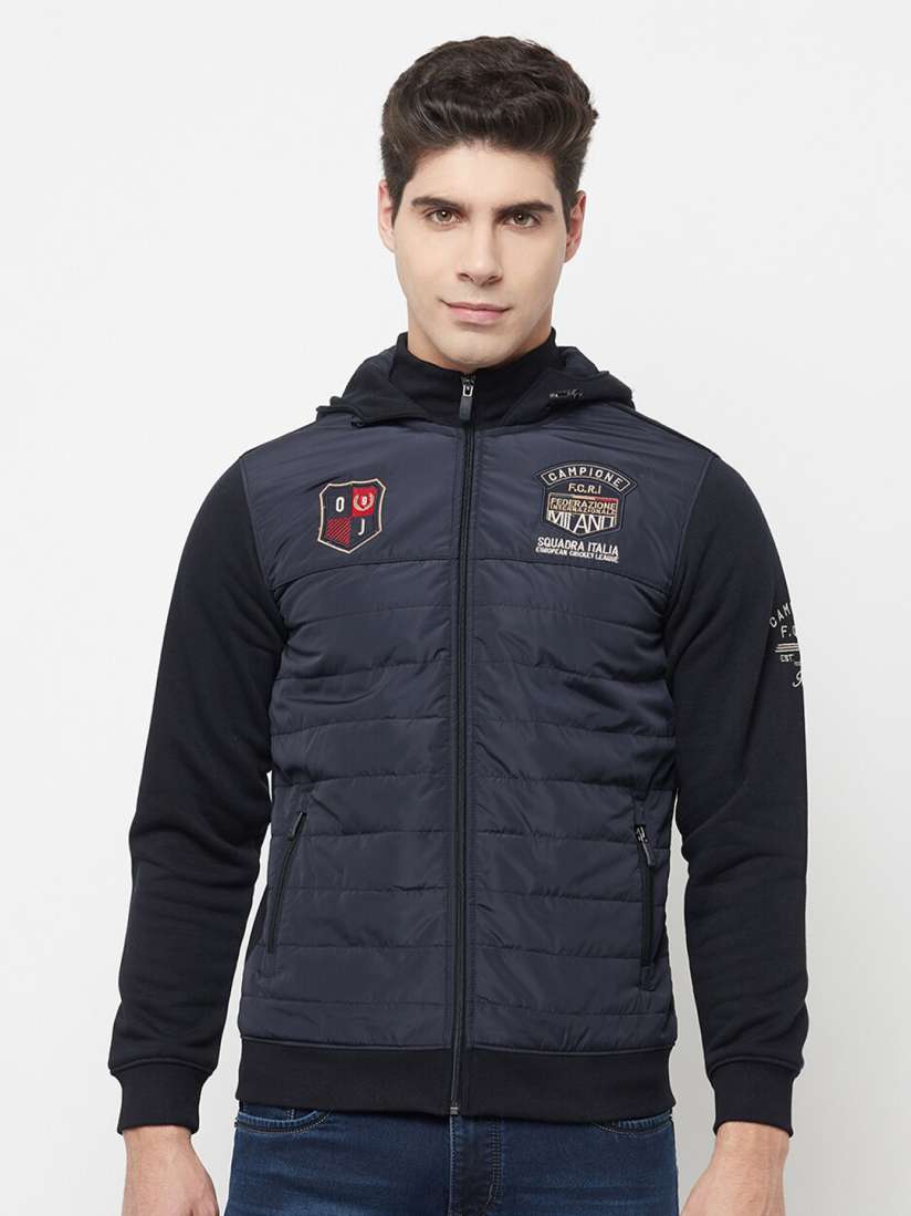 Buy Octave Men Navy Blue Hooded Sweatshirt Sweatshirts for Men 16567760 Myntra