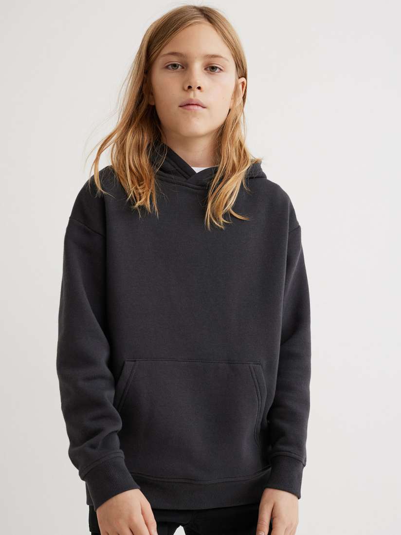 Buy H M Boys Black Oversized Hoodie Sweatshirts for Boys 16570568 Myntra