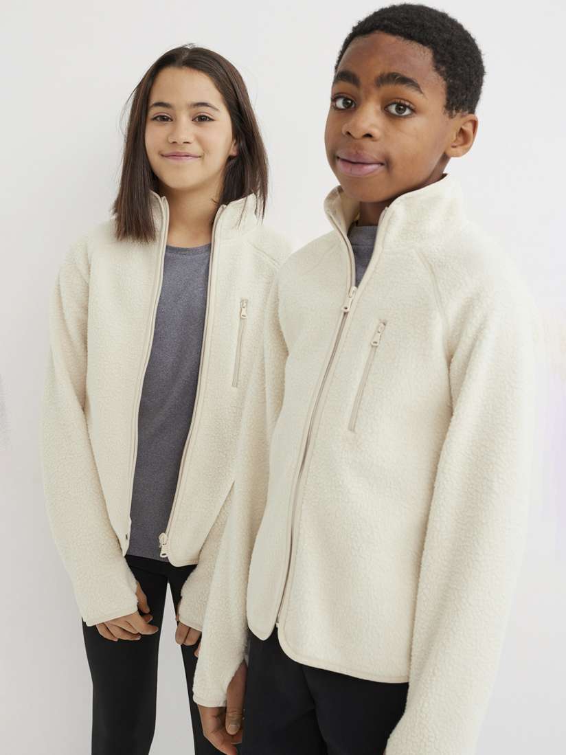 Buy H M Girls Beige Teddy Jacket Jackets for Girls 16570686 Myntra