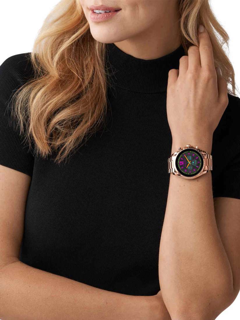 Rose gold michael kors smartwatch women's new arrivals