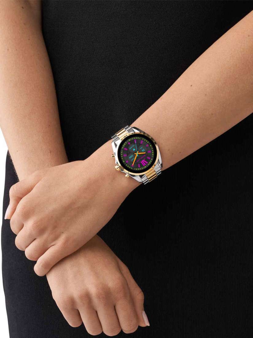 Buy Michael Kors Women Silver Toned Gen 6 Bradshaw Two Tone Smartwatch MKT5134 Smart Watches for Women 16571882 Myntra