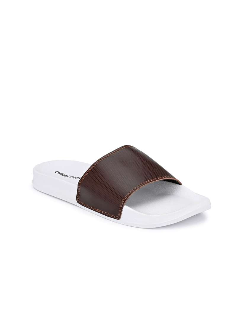 Buy OFF LIMITS Men Brown White Sliders Flip Flops for Men 16572696 Myntra