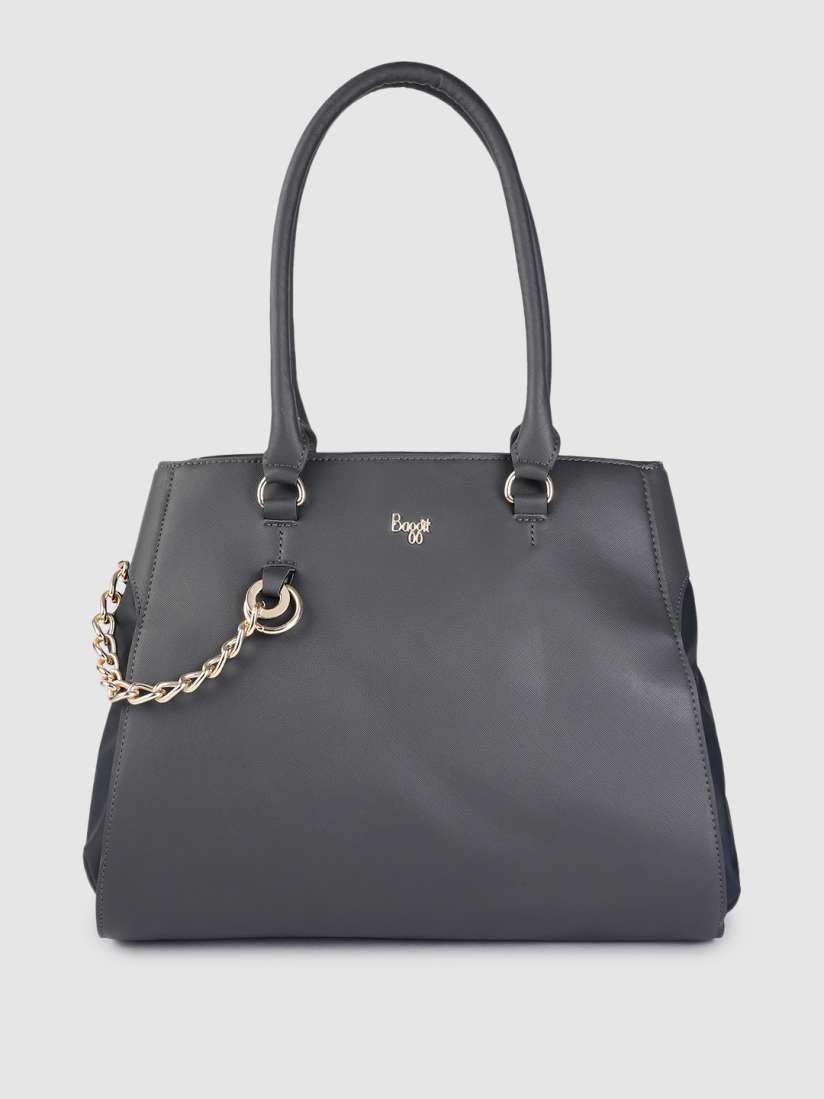 Buy Baggit Grey Solid Structured Shoulder Bag Handbags for Women 16577780 Myntra