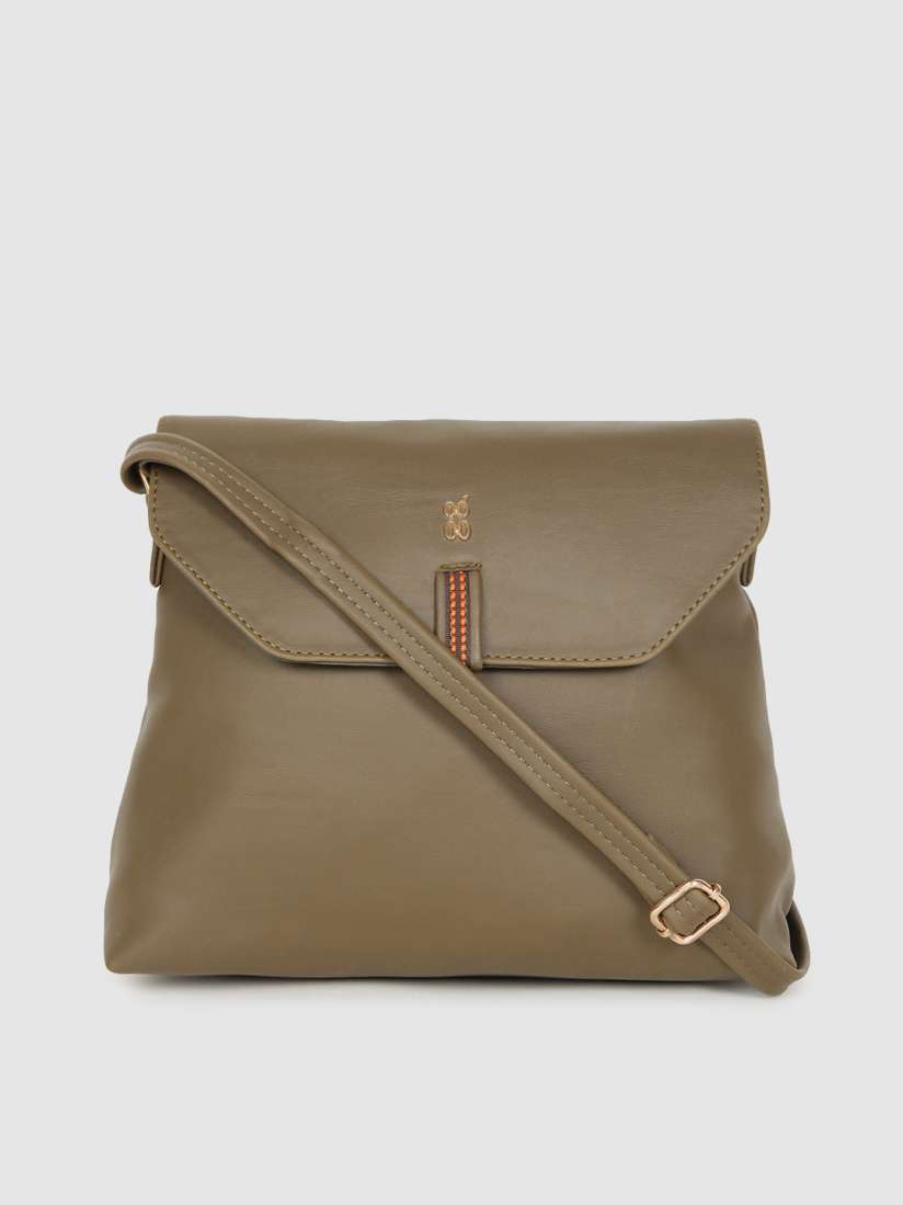 Buy Baggit Olive Green Solid Sling Bag Handbags for Women 16577810 Myntra