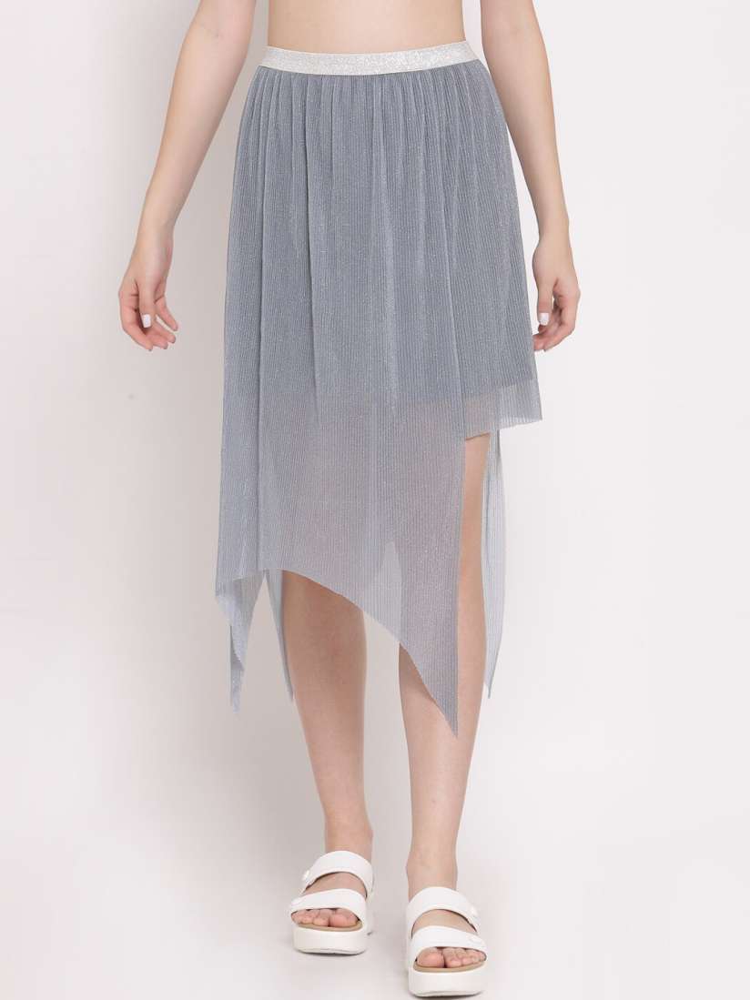 Grey embellished skirt sale