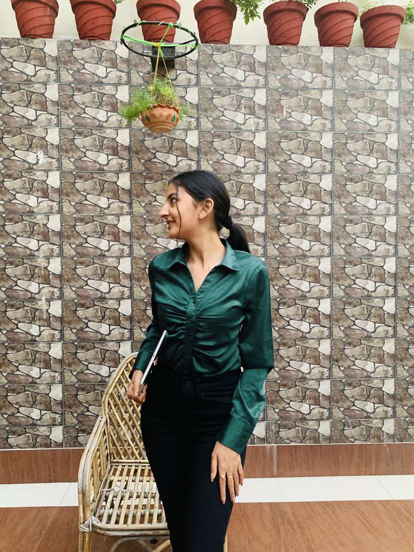 Buy STREET 9 Women Gorgeous Green Solid Satin Shirt Shirts for Women 16588620 Myntra