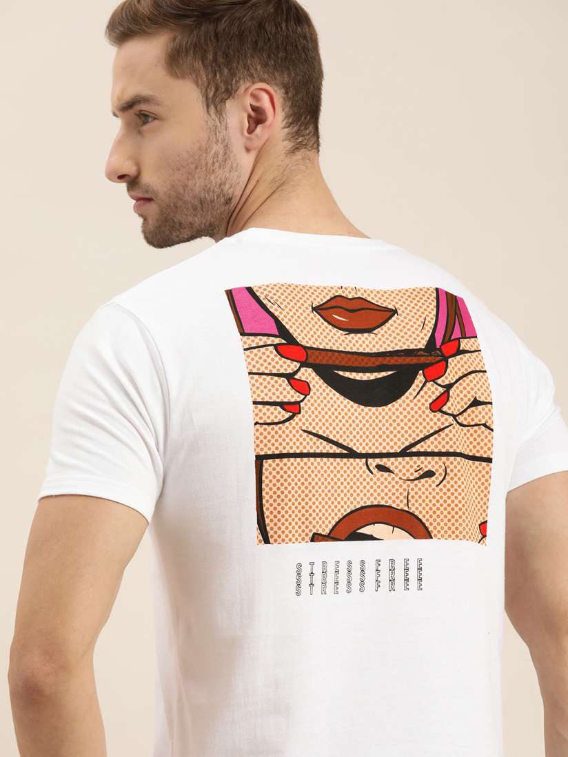 Buy Moda Rapido Men White Graphical Printed Casual T shirt Tshirts for Men 16589852 Myntra