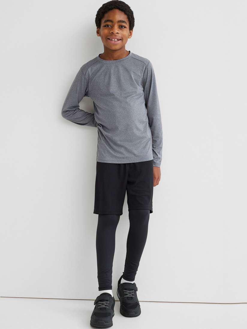 Buy H M Boys Black Sports tights with shorts Shorts for Boys 16590622 Myntra