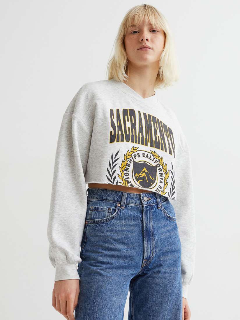 H and m cropped sweatshirt 2025