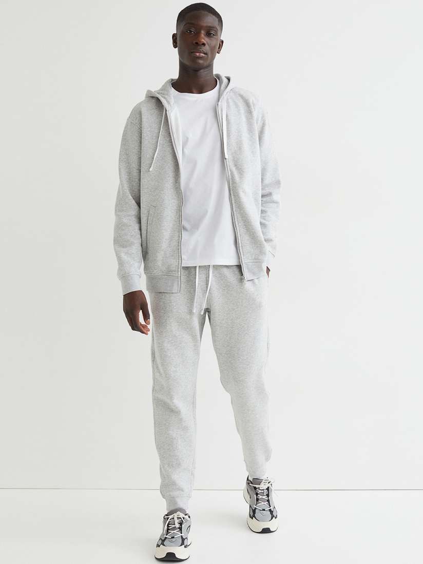 Buy H M Men Grey Regular Fit Joggers Trousers for Men 16591188 Myntra