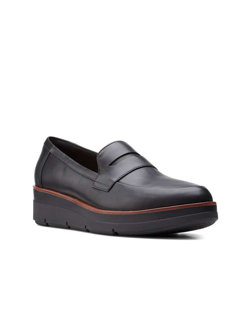 Buy Clarks Women Black Leather Flatforms Casual Shoes for Women 16595062 Myntra