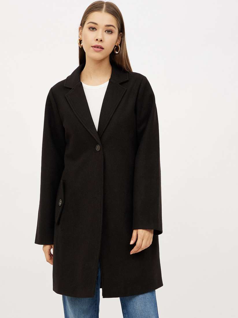 Buy Harpa Women Black Longline Duster Jacket Jackets for Women 16595168 Myntra