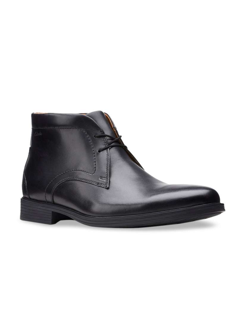 Buy Clarks Men Black Leather Flat Boots Casual Shoes for Men 16599348 Myntra