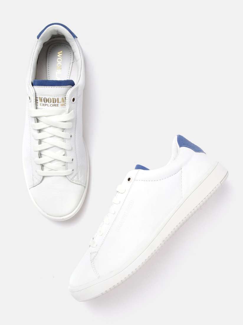 Woodland white leather shoes outlet