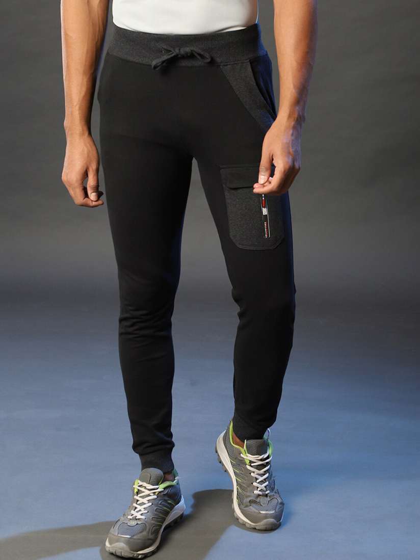 Buy Campus Sutra Men Black Solid Cotton Joggers Track Pants for Men 16607794 Myntra
