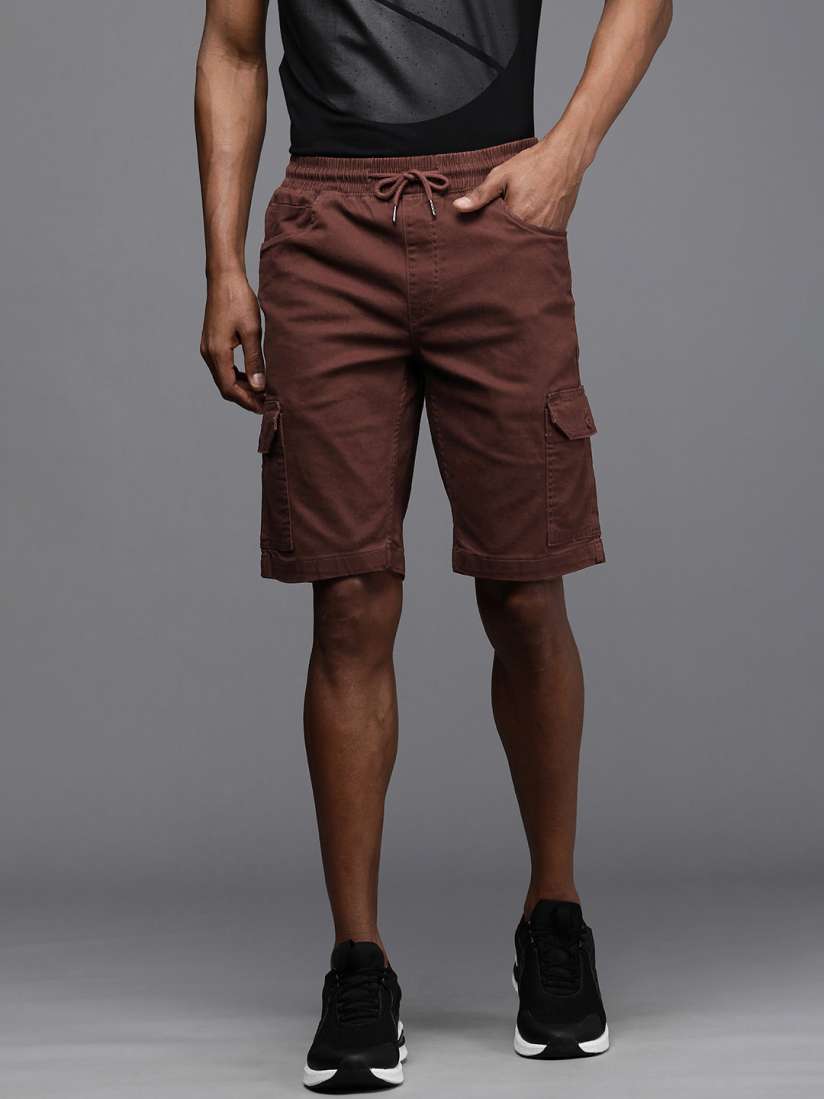 Mens burgundy cargo shorts sale