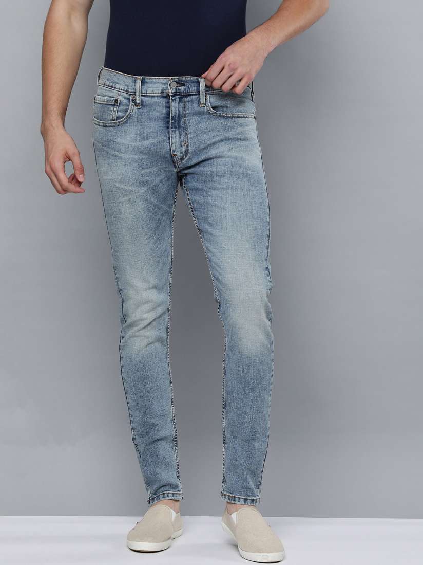 Buy Levis Men Blue Skinny Tapered Fit Mid Rise Light Fade Stretchable Jeans Jeans for Men 16612616 Myntra