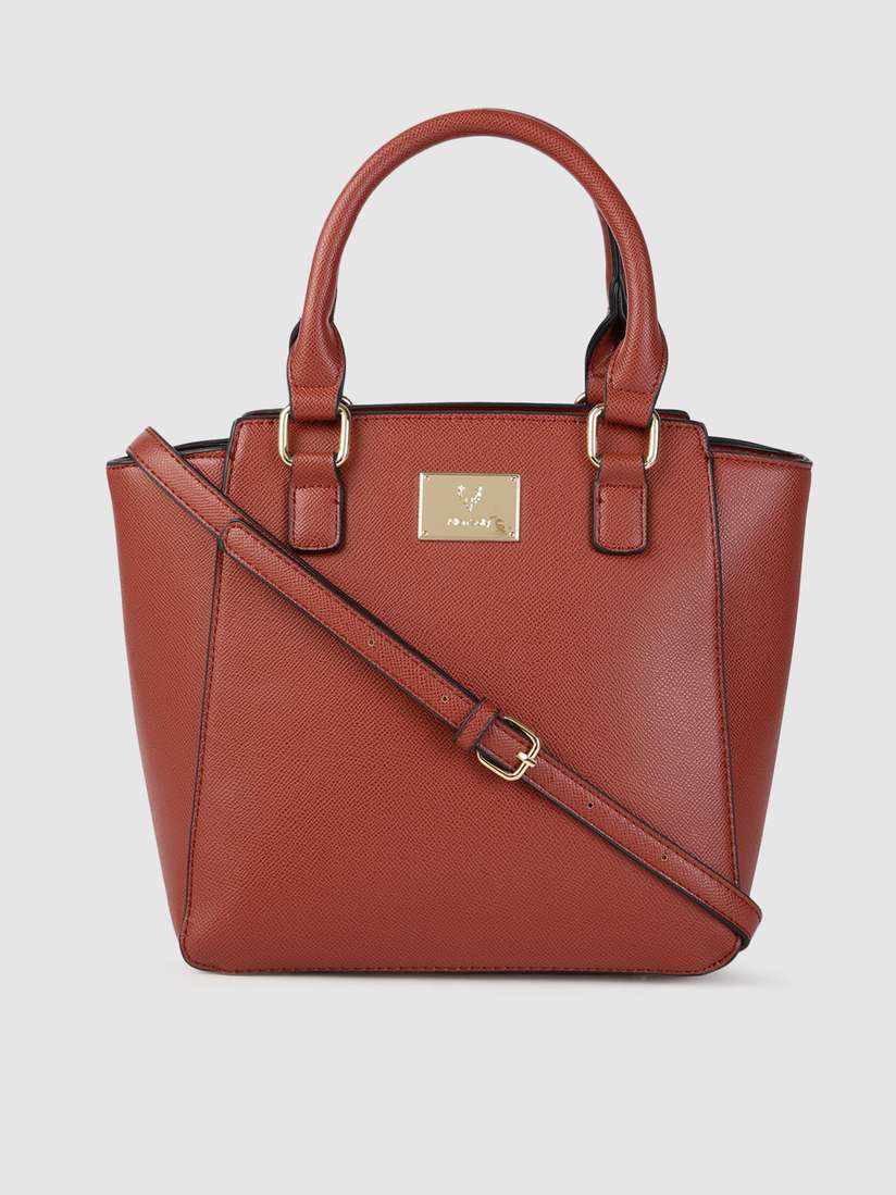 Buy Allen Solly Brown Solid Handheld Bag Handbags for Women