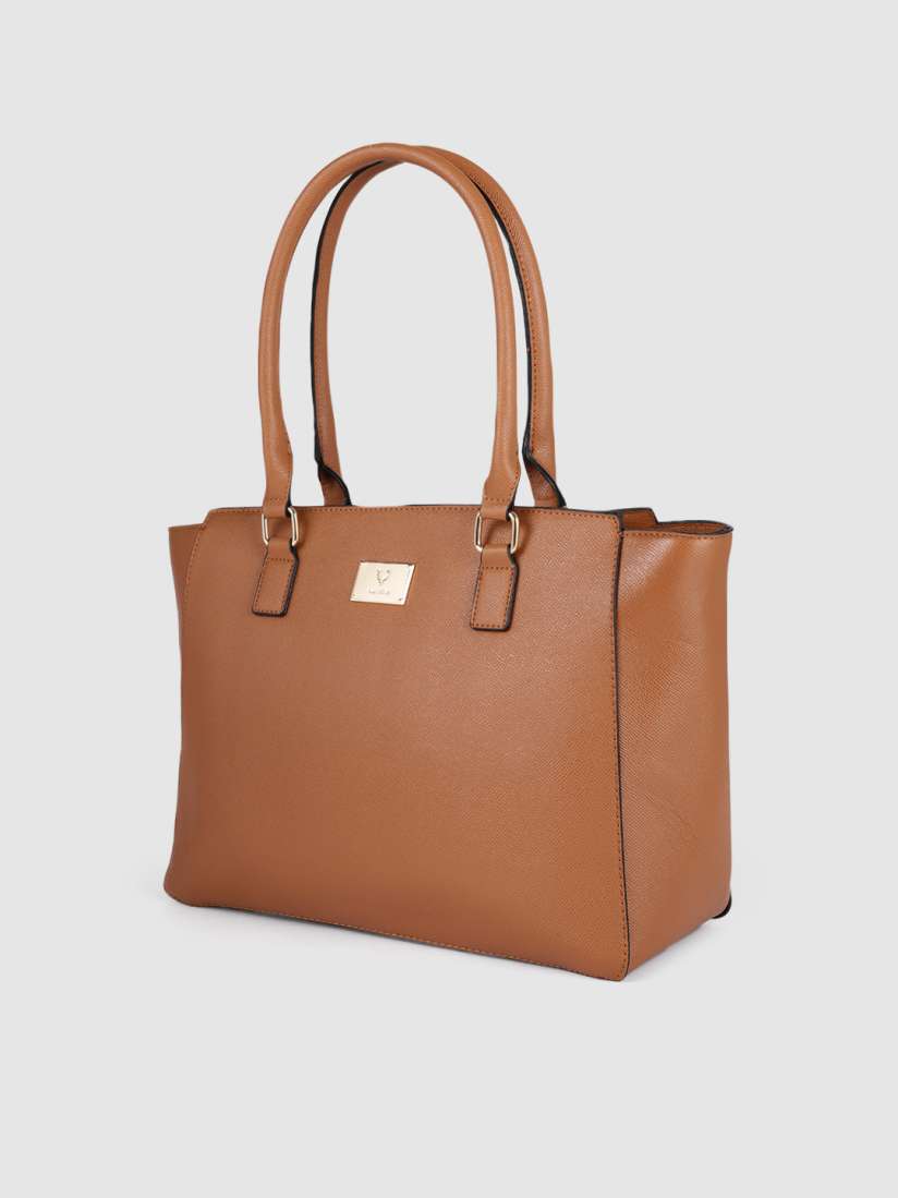 Buy Allen Solly Tan Brown Solid Shoulder Bag Handbags for Women 16614500 Myntra