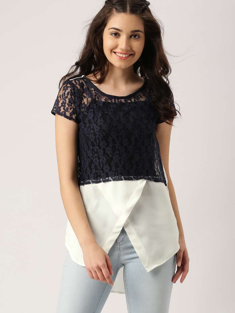 sheer top myntra