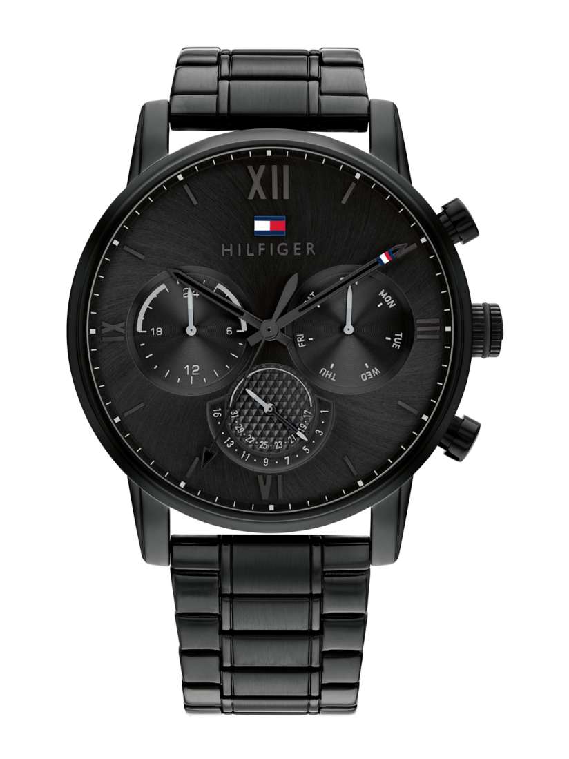 Buy Tommy Hilfiger Men Black Dial Black Bracelet Style Straps Analogue Watch TH1791879W Watches for Men 16621240 Myntra