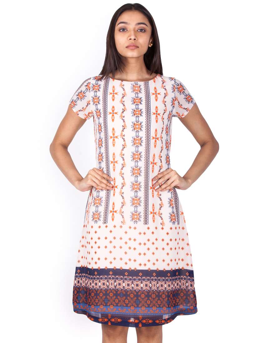 Buy Zink London Women Off White Printed Shift Dress Dresses for Women 1662531 Myntra