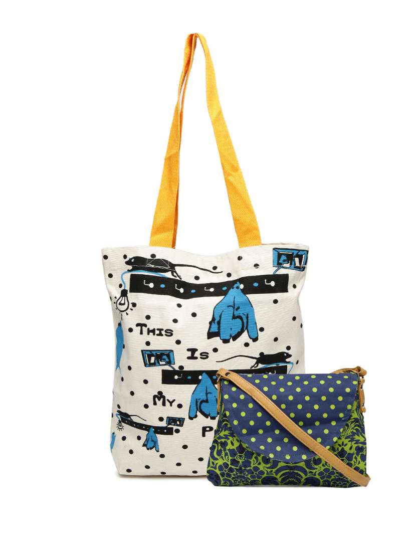 Buy Kanvas Katha Pack of 2 Printed Bags Handbags for Women 1662612 Myntra