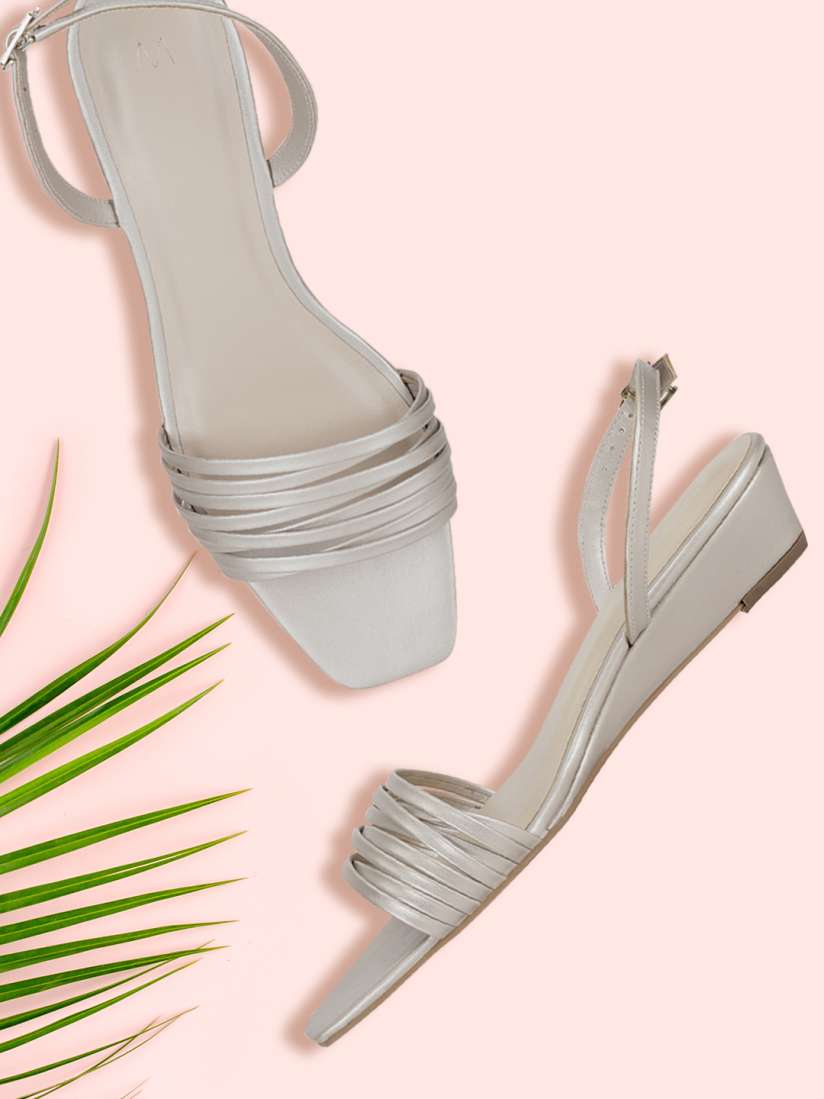 Buy W Grey Wedge Heels Heels for Women 16628804 Myntra
