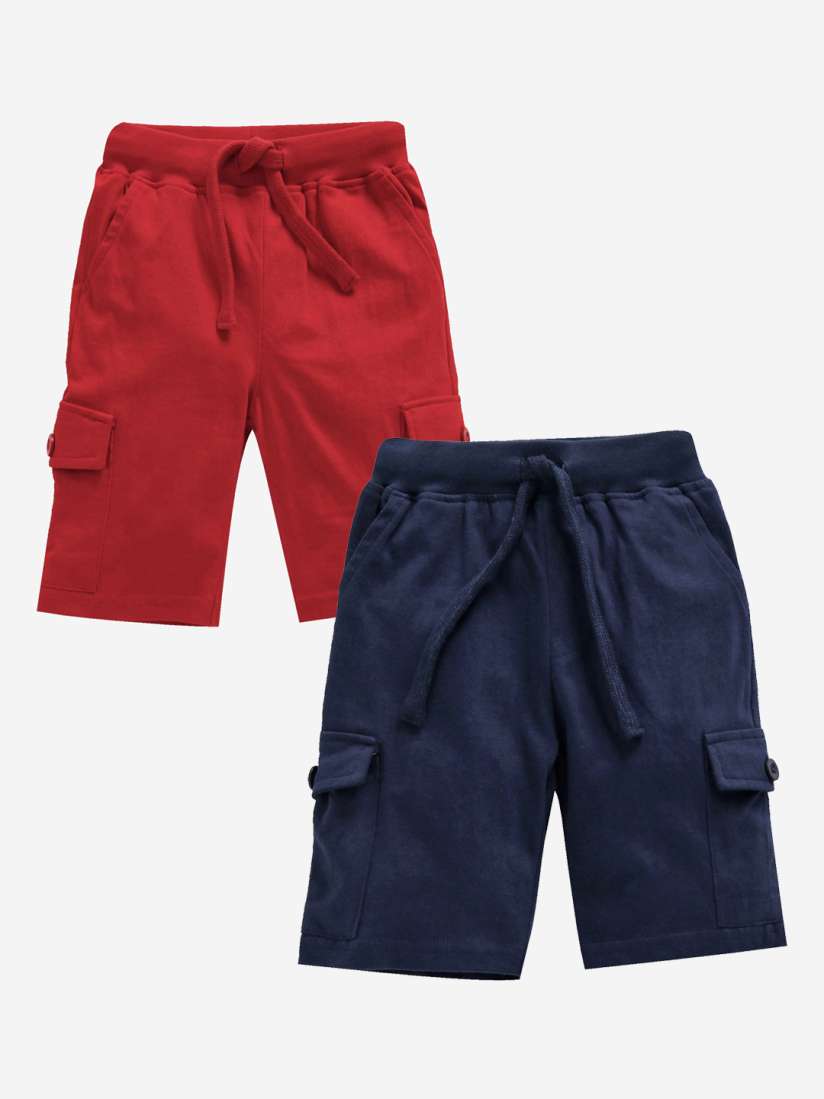 Boys red cargo shorts hotsell