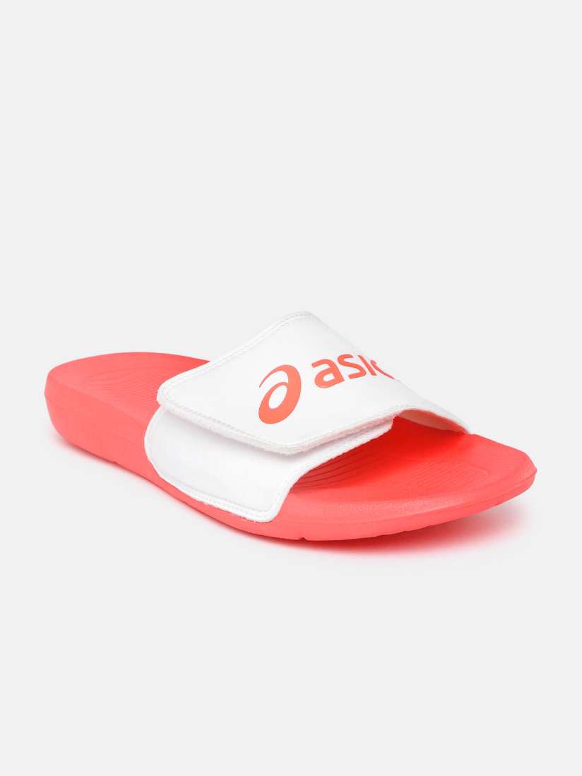 Buy ASICS Unisex Red White Brand logo Print Sliders Flip Flops for Unisex 16653254 Myntra