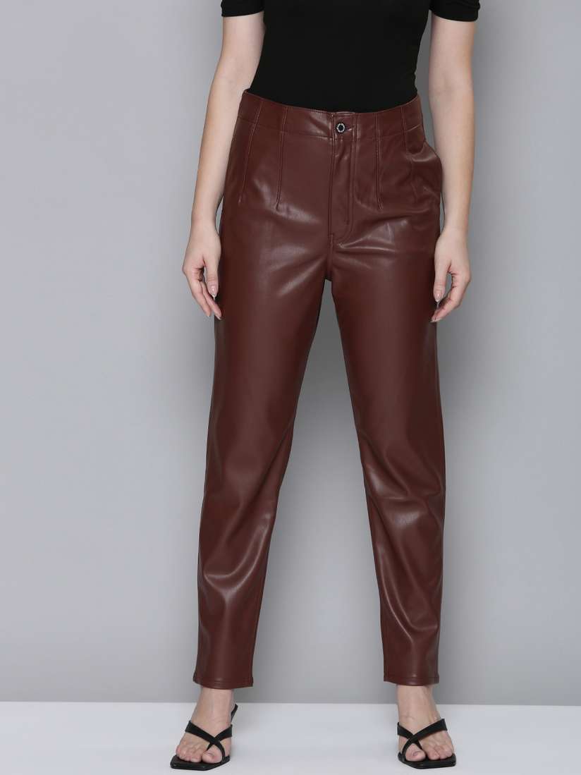 LEVI'S RED / asymmetry leather pants