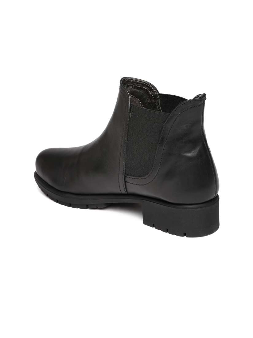 Buy Aerosoles Women Black Just In Case High Top Leather Flat Boots Boots for Women 1665493 Myntra